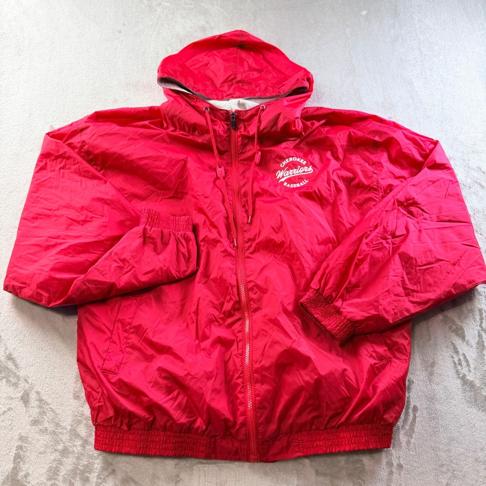Augusta Sportswear Red Cherokee Warriors Baseball Windbreaker Jacket Men's Large